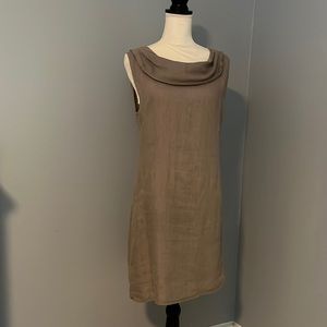 Blue Orchid tan linen dress size M